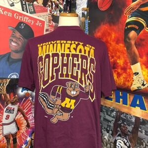 Vintage 90s Minnesota Golden Gophers T Shirt NCAA‎ College Tee Mens Sz XL